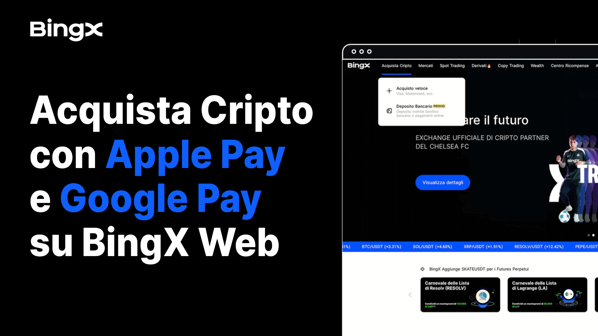 Acquista XRP con Apple Pay o Google Pay