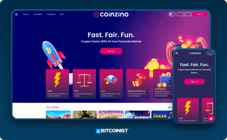 Coinzino Casino Review Startpage