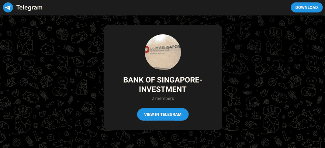 Ví dụ về cuộc tấn công phishing Telegram