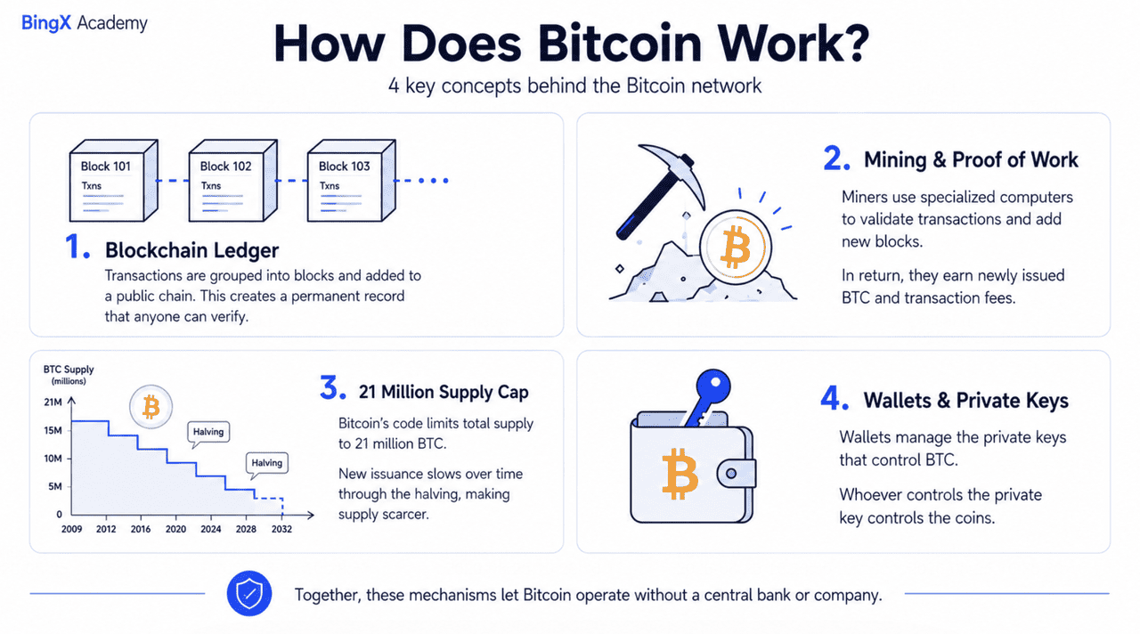 Bitcoin-Funktionsweise